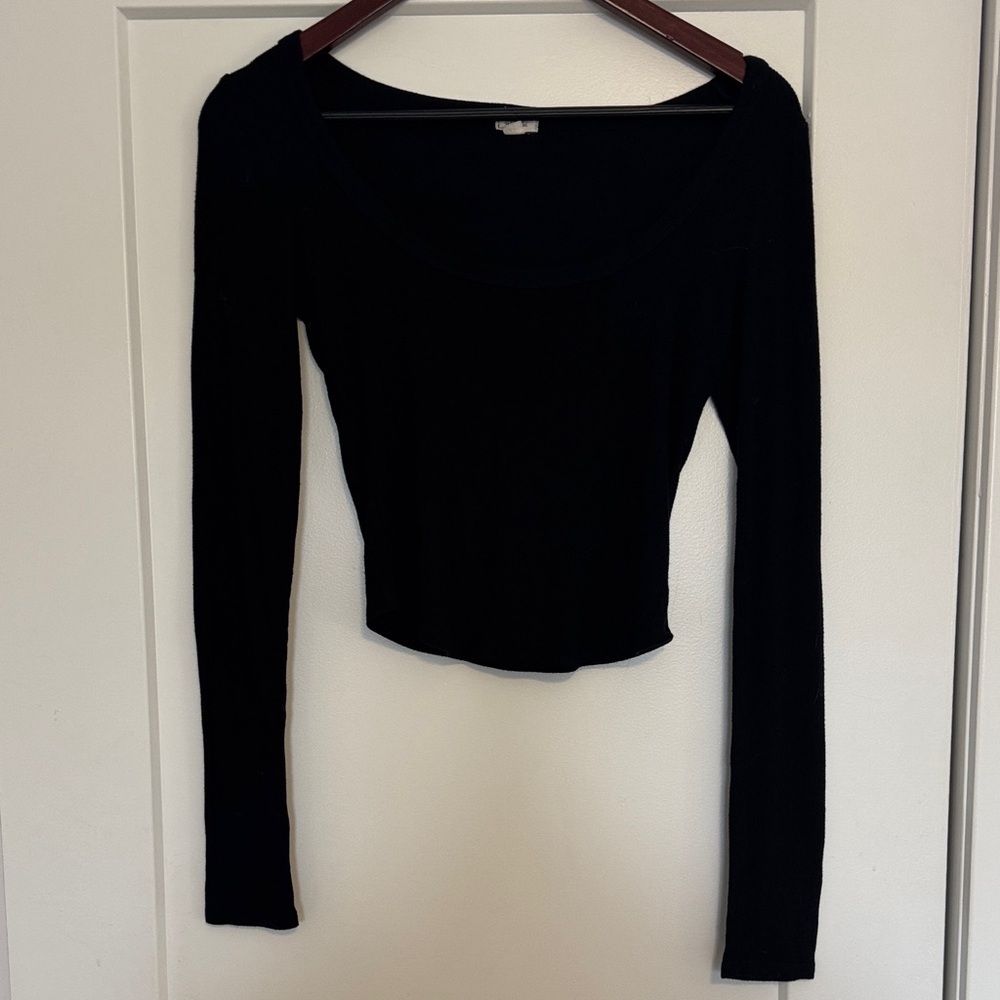 Elegant Black Long Sleeve Top